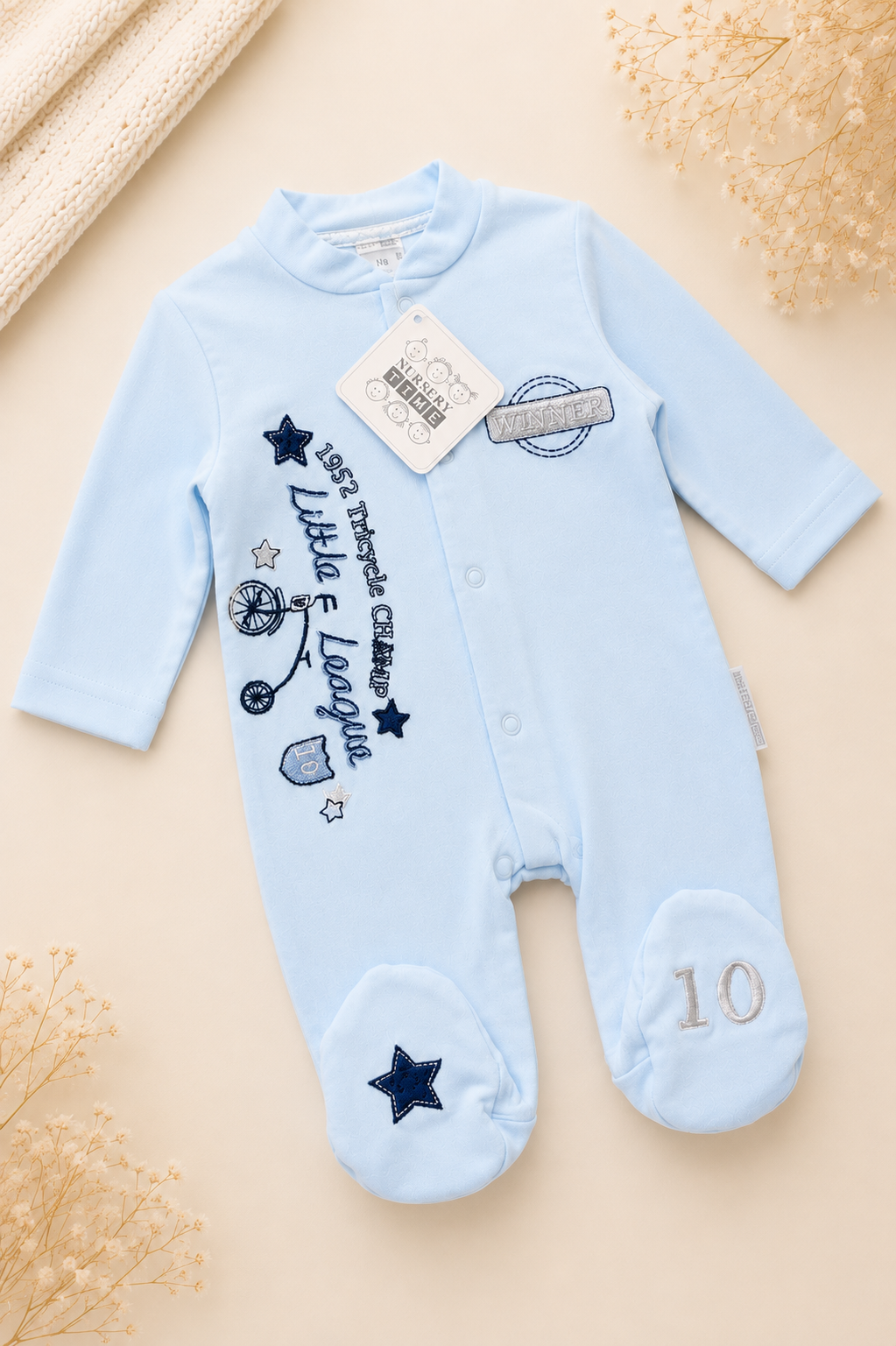Blue Little League Baby Grow