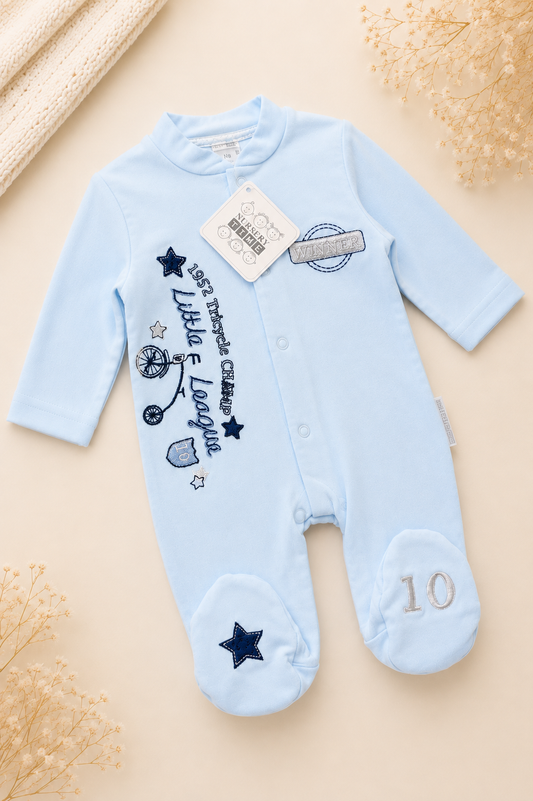 Blue Little League Baby Grow