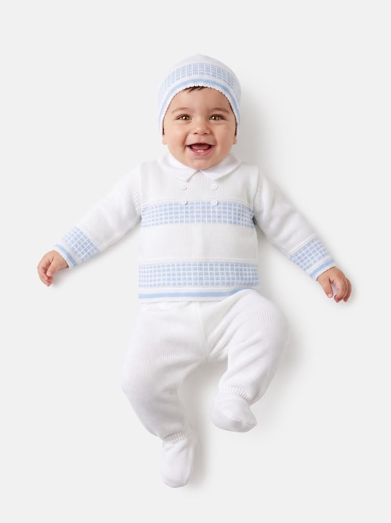 Newborn Boys 3 Piece Knitted Box Set