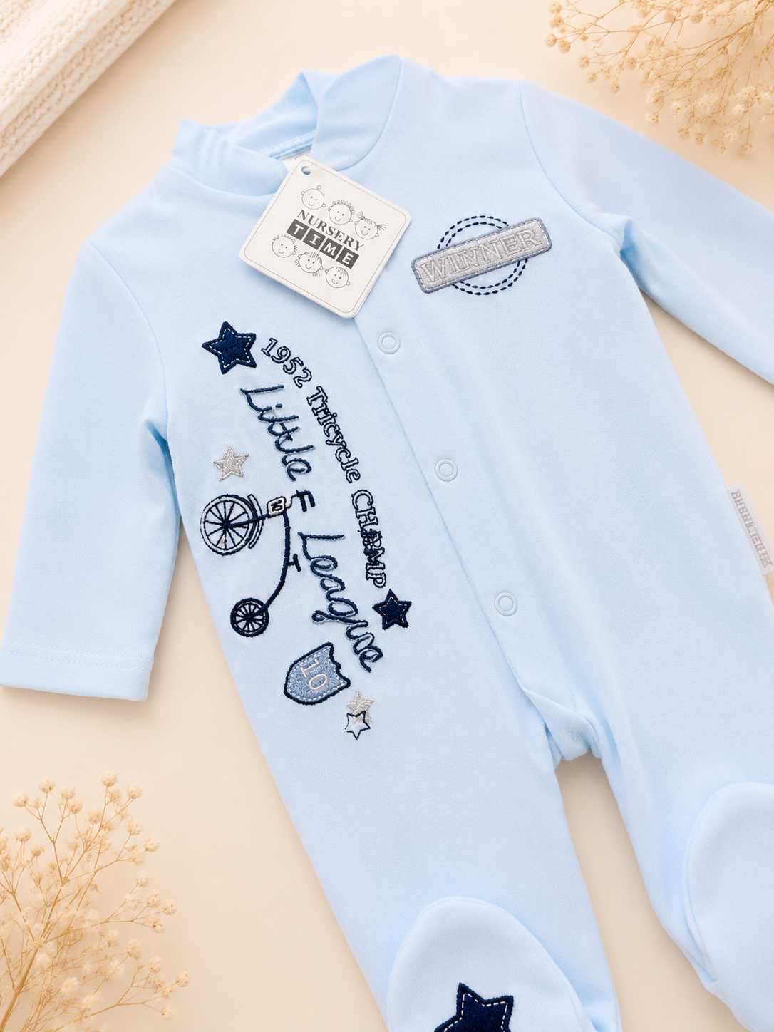 Blue Little League Baby Grow