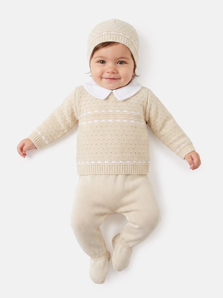 Newborn Boys 3 Piece Knitted Box Set