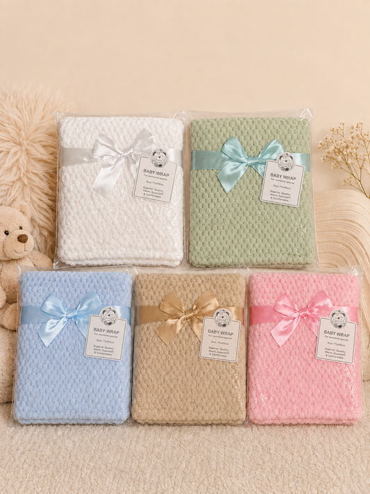 Baby Waffle Wrap Blanket - Soft Cozy 75X90cm Waffle Fabric Ideal for Wrapping and Securing Your Baby for Comfort and Warmth