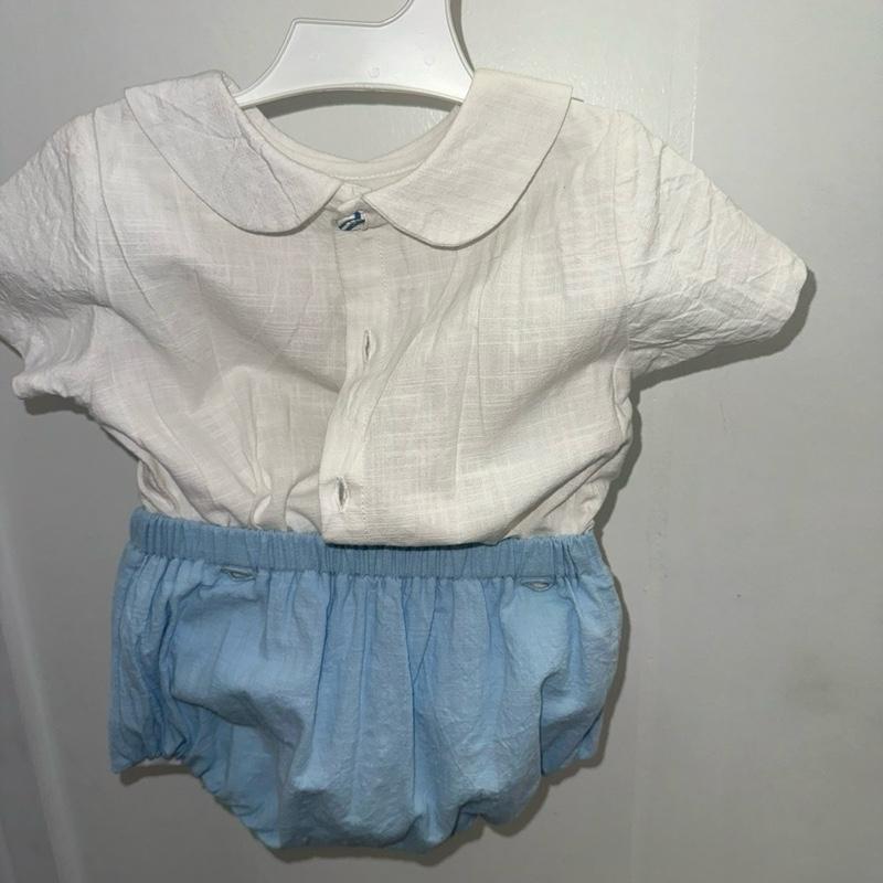 Boys Blue Smocked Suit