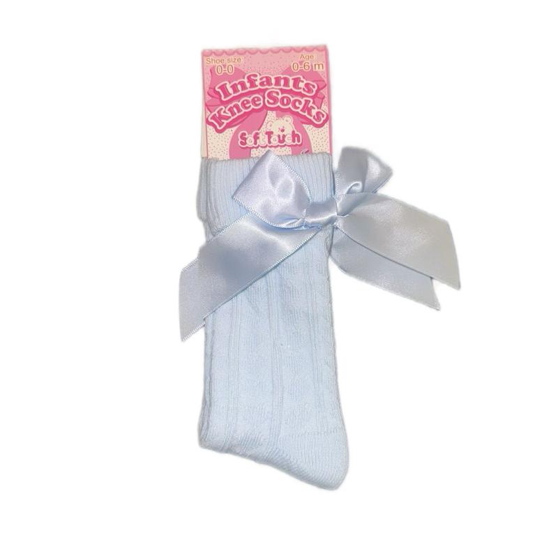 Children’s Knee High Ribbed Socks With Bows