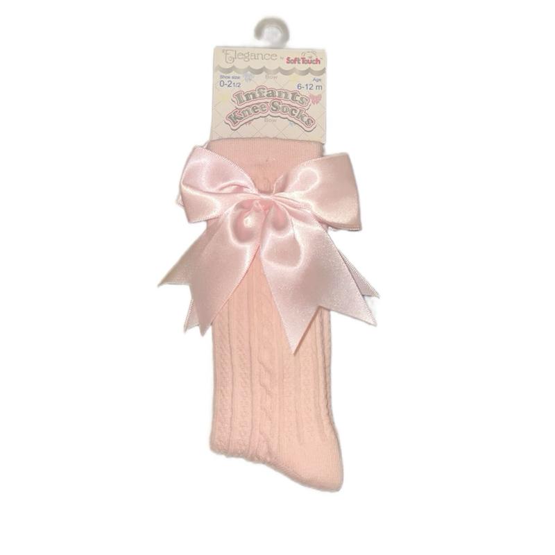 Children’s Knee High Ribbed Socks With Bows