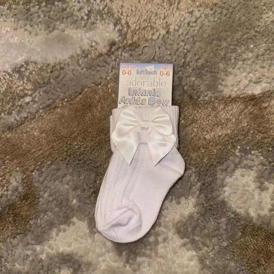Children’s Ribbed Ankle Bow Socks
